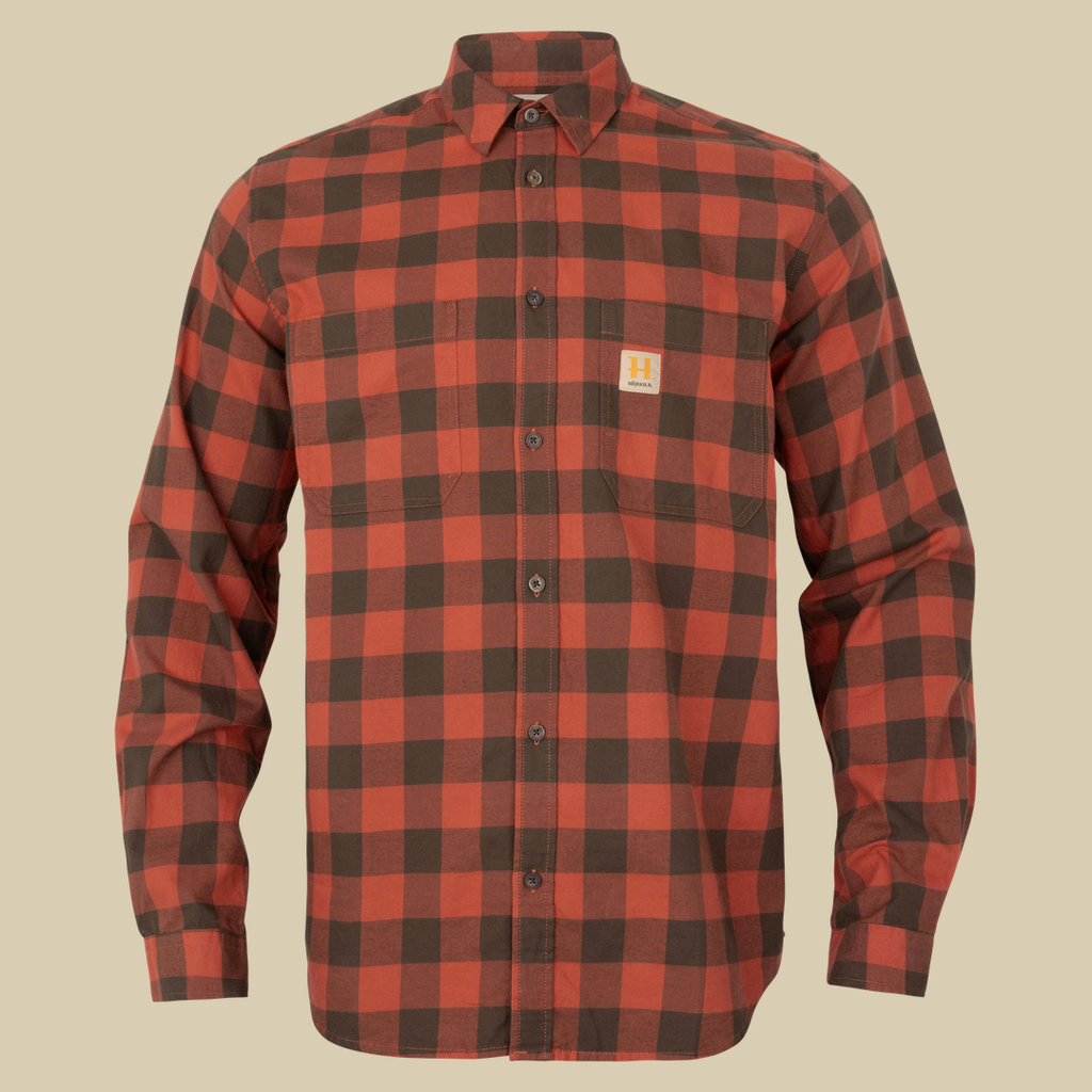 Chemise Scandinavian Härkila - Autumn orange check