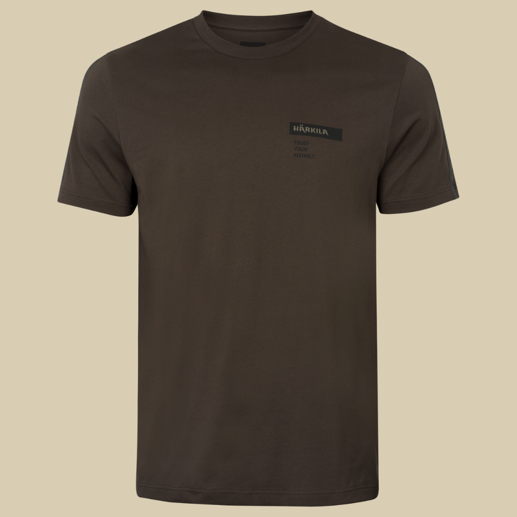 T-Shirt Härkila Logo Brand Shadow brown/Tarmac