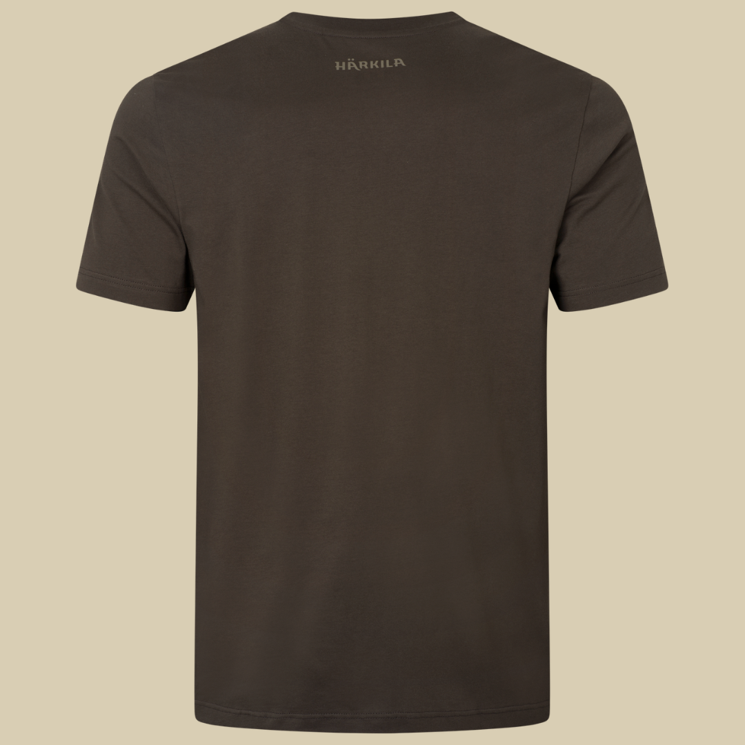 T-Shirt Härkila Logo Brand Shadow brown/Tarmac