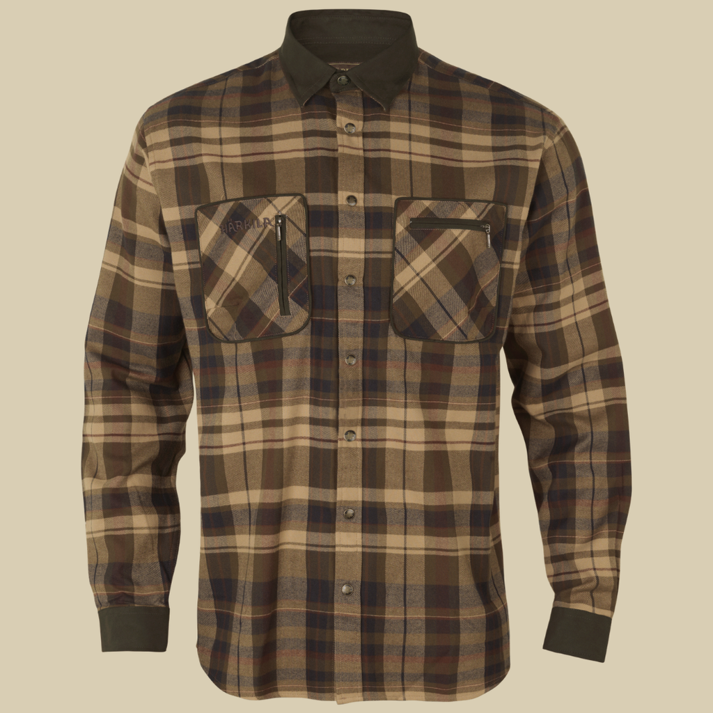 Harkila Chemise Pajala Beige w/brown