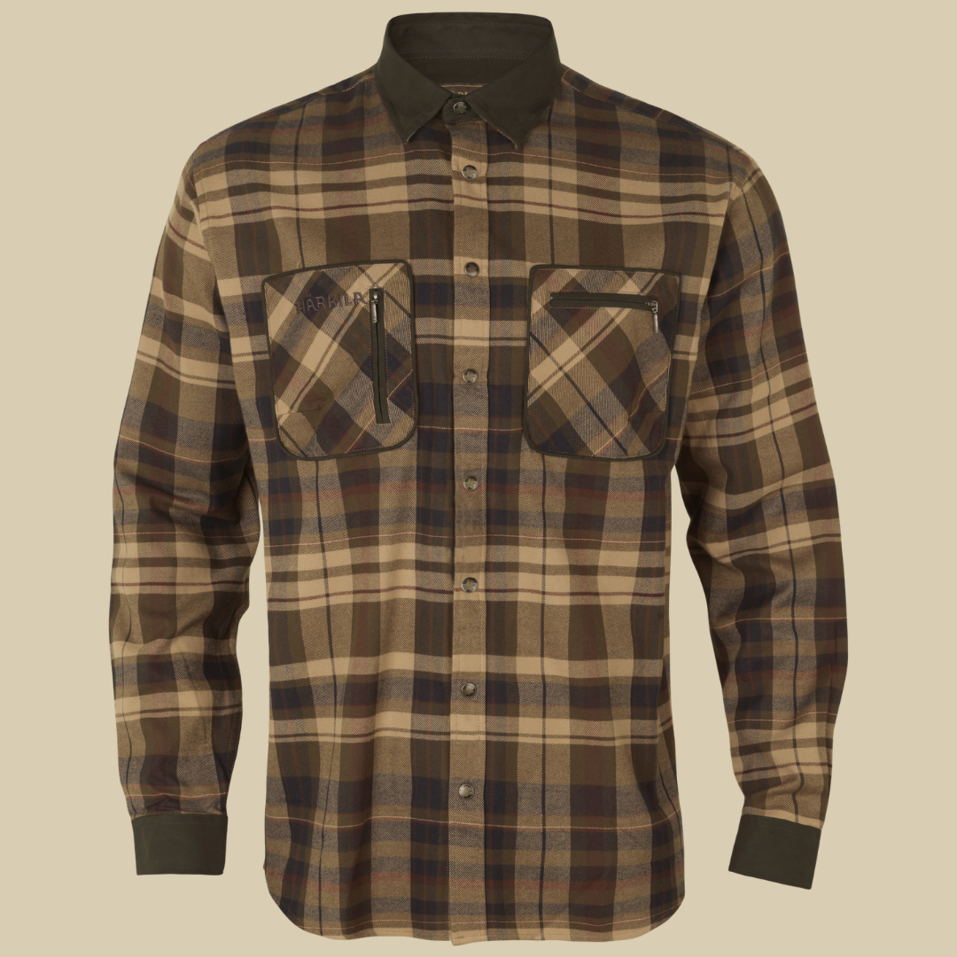 Harkila Chemise Pajala Beige w/brown