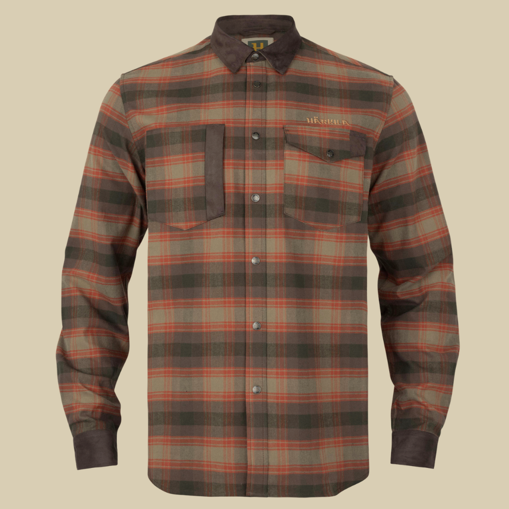 Harkila Chemise Aivak Autumn orange check