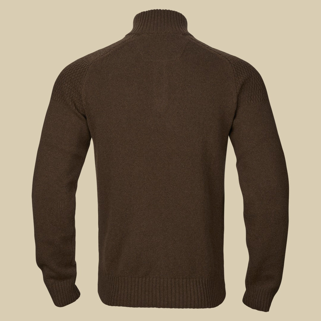 Pull demi-zip Vincent en mérinos Härkila - Demitasse brown