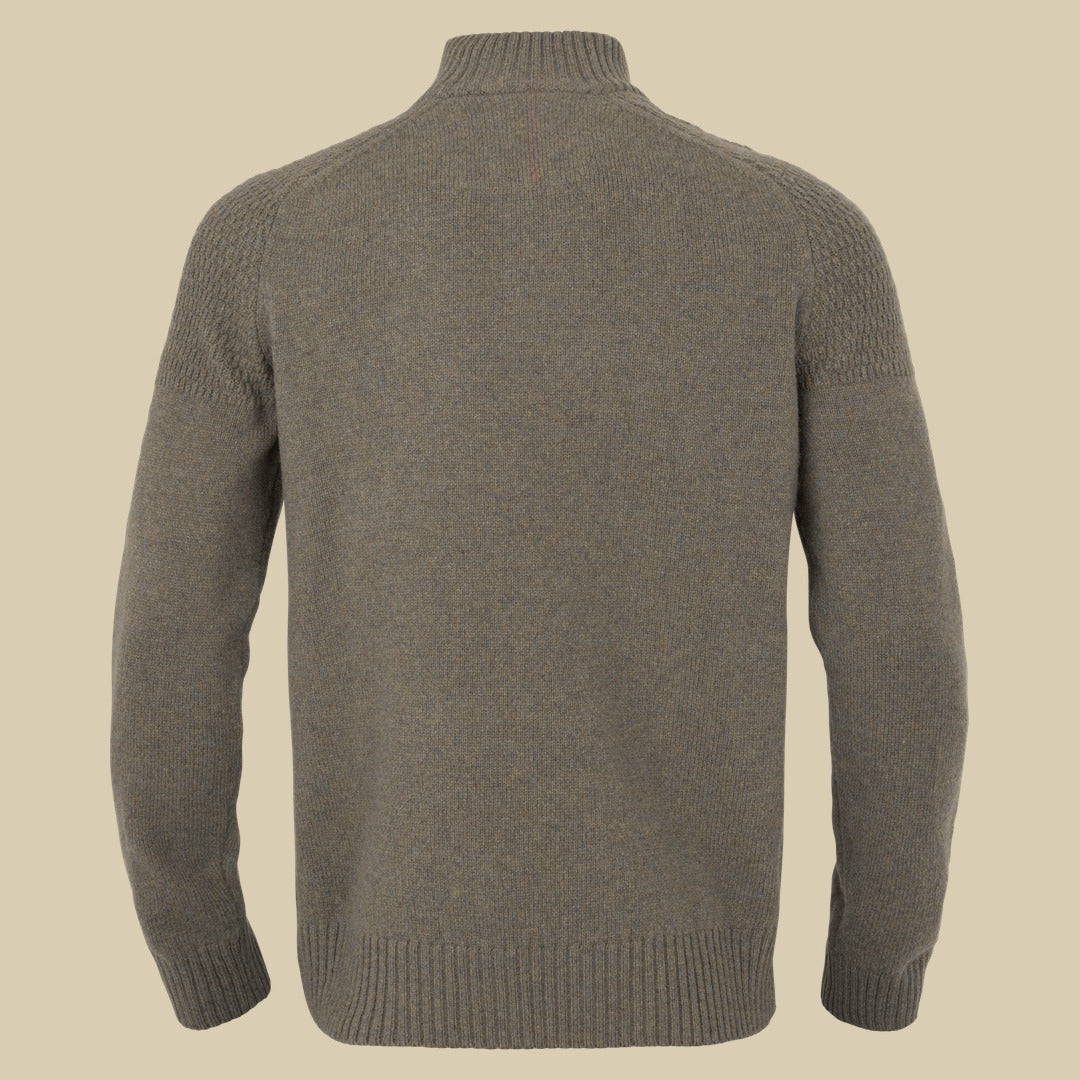 Pull demi-zip Vincent en mérinos Härkila - Dark sand