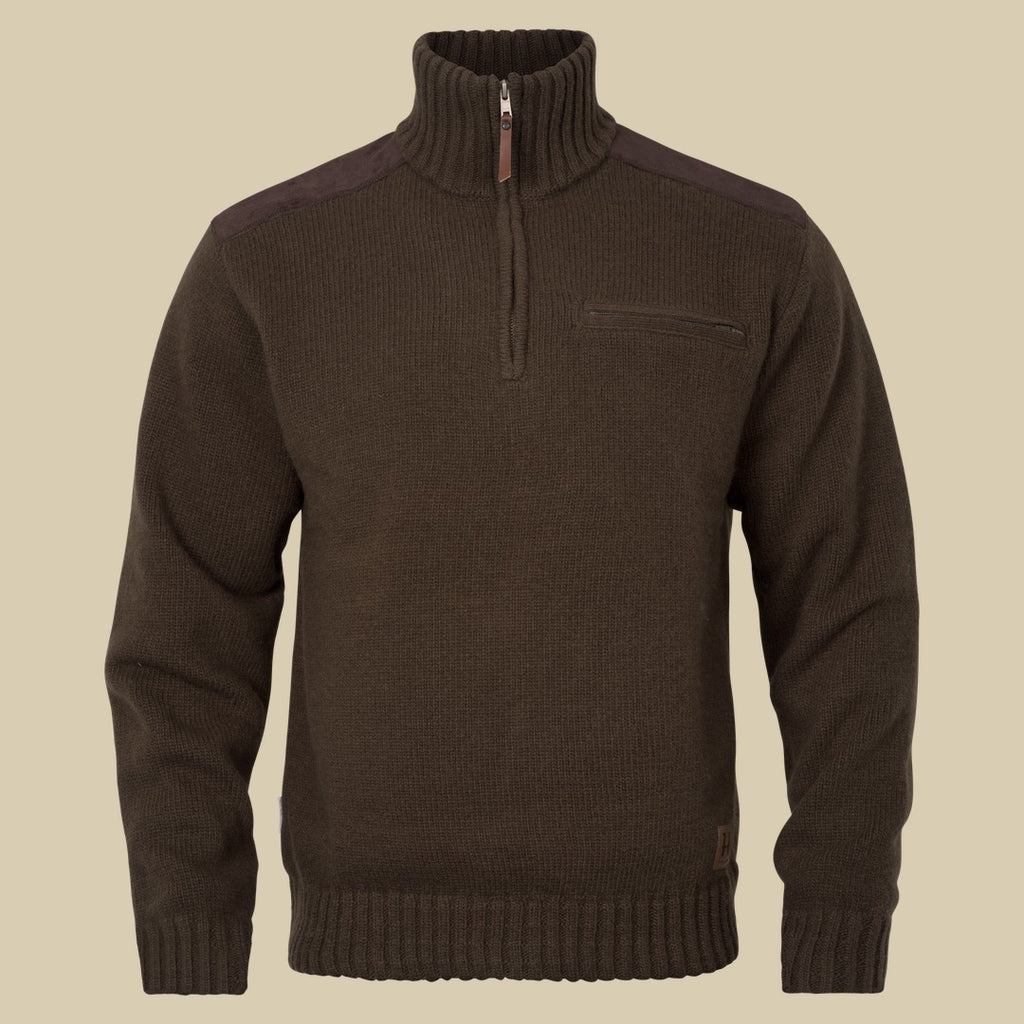 Pull demi-zip en maille Annaboda WSP Härkila - Demitasse brown