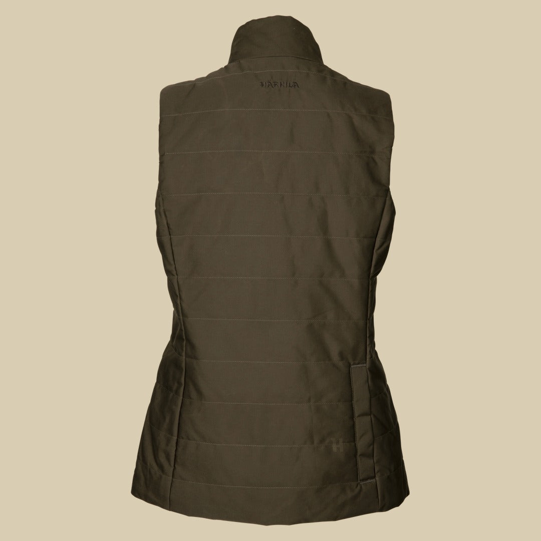 Gilet Retrieve Femme Härkila - Dark warm olive/Burgundy