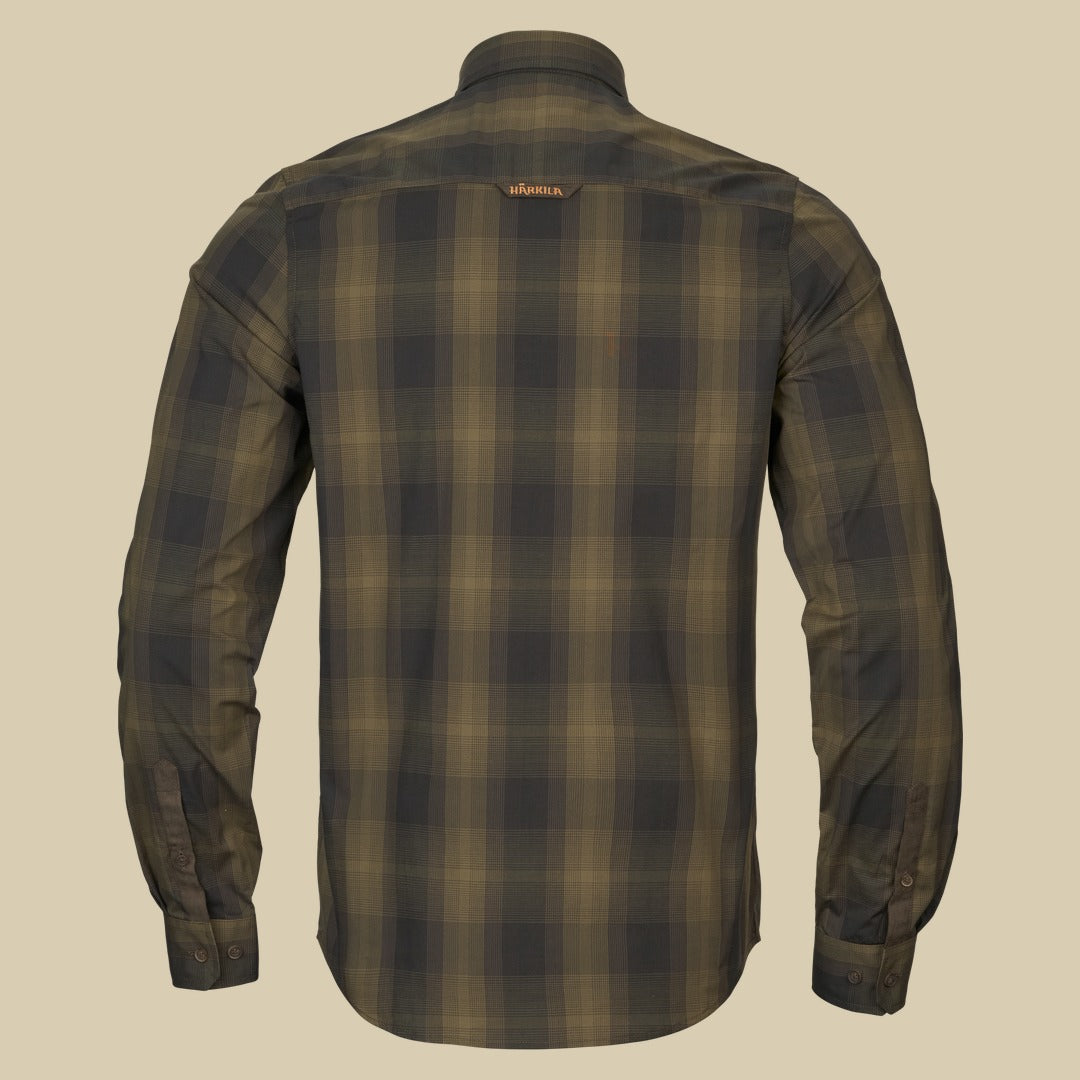 Chemise Akkan Härkila - Willow green/Shadow brown
