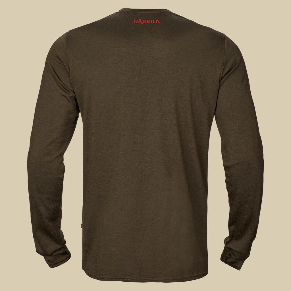 T-shirt manches longues Game Härkila - Willow green moose