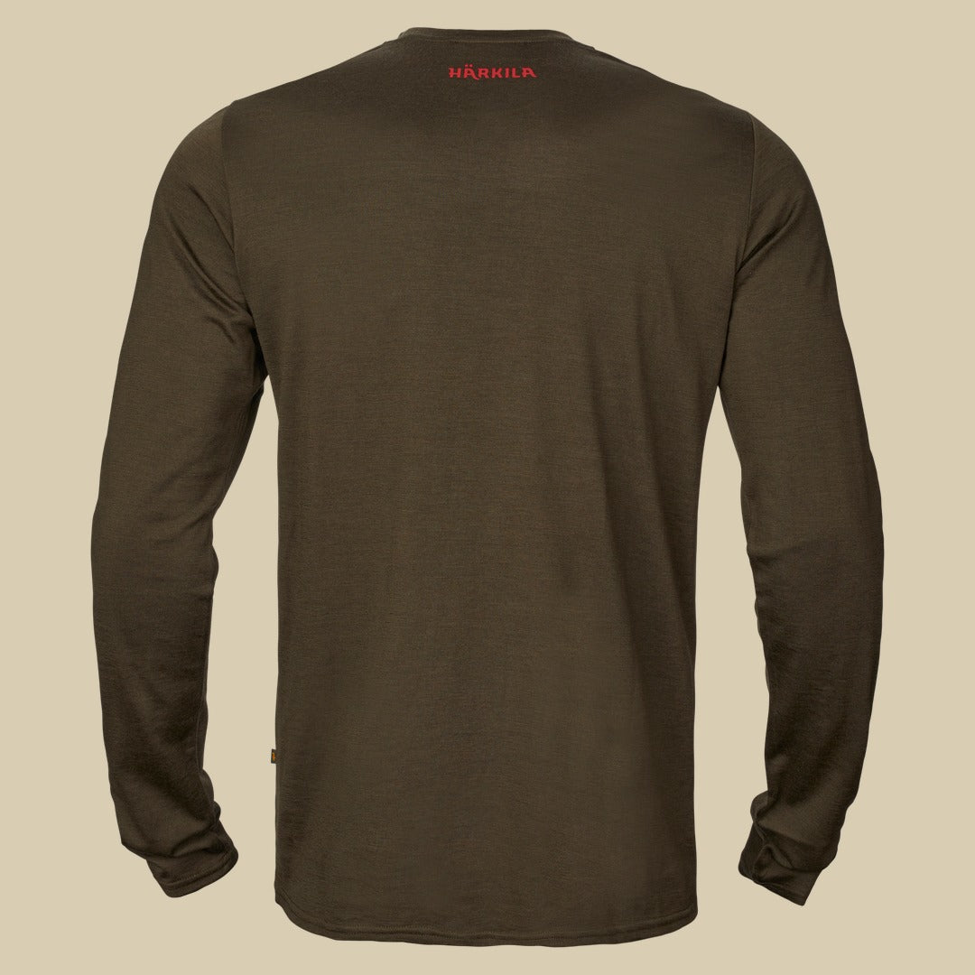 T-shirt manches longues Game Härkila - Willow green moose