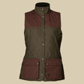 Gilet Retrieve Femme Härkila - Dark warm olive/Burgundy