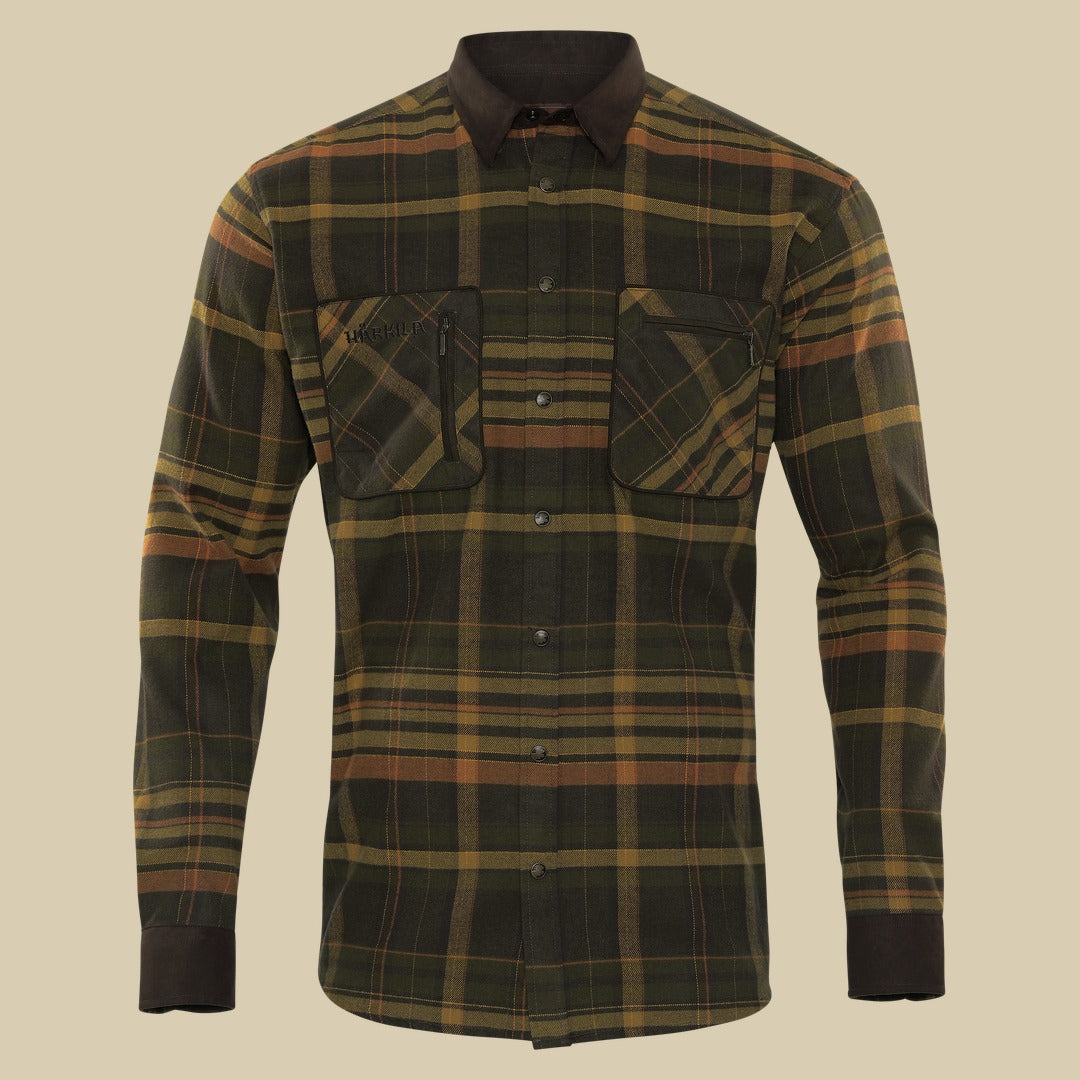 Chemise Pajala Härkila - Green/Brown