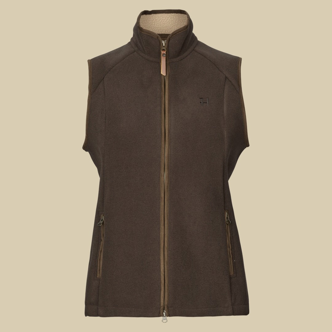 Gilet polaire Sandhem Sherpa Femme Härkila - Demitasse brown