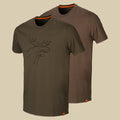 T-shirt Graphic lot de 2 Härkila - Willow green/Slate brown