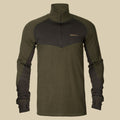 Maillot de corps zippé Base Warm Härkila - Willow green/Shadow brown