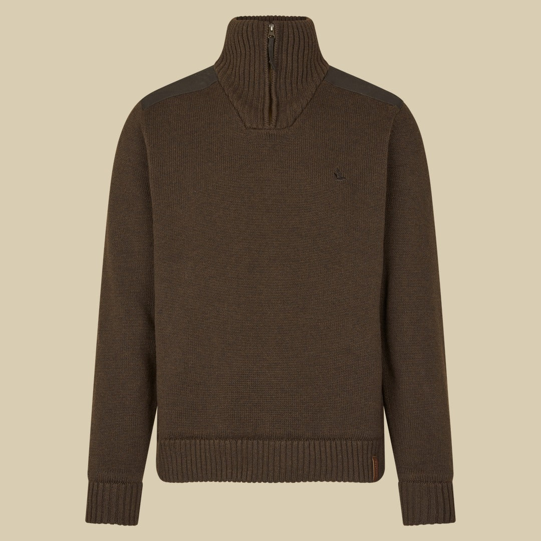 Pull coupe-vent en maille Haze Seeland - Dark Brown