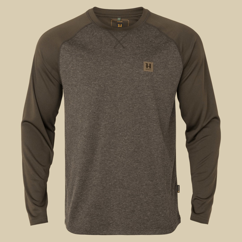 T-shirt manches longues Kodiak CleverWool Härkila - Dark hunting green