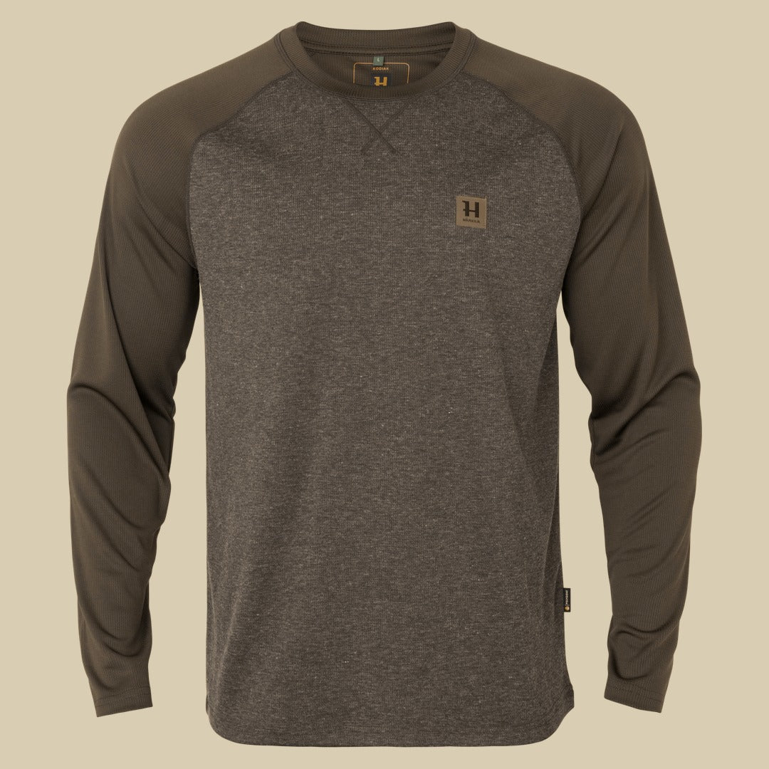 T-shirt manches longues Kodiak CleverWool Härkila - Dark hunting green
