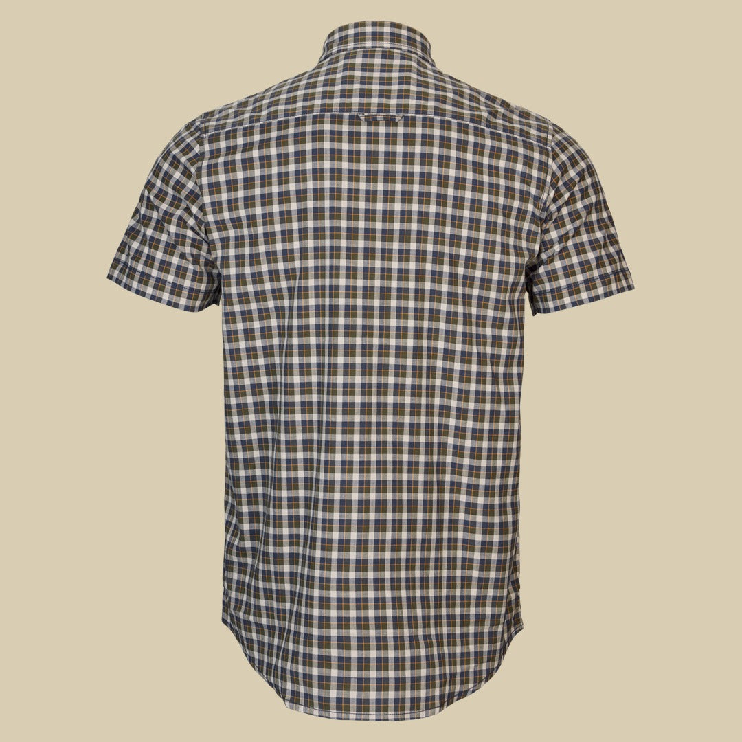 Chemise manches courtes Fjell Härkila - Naval Blue Check
