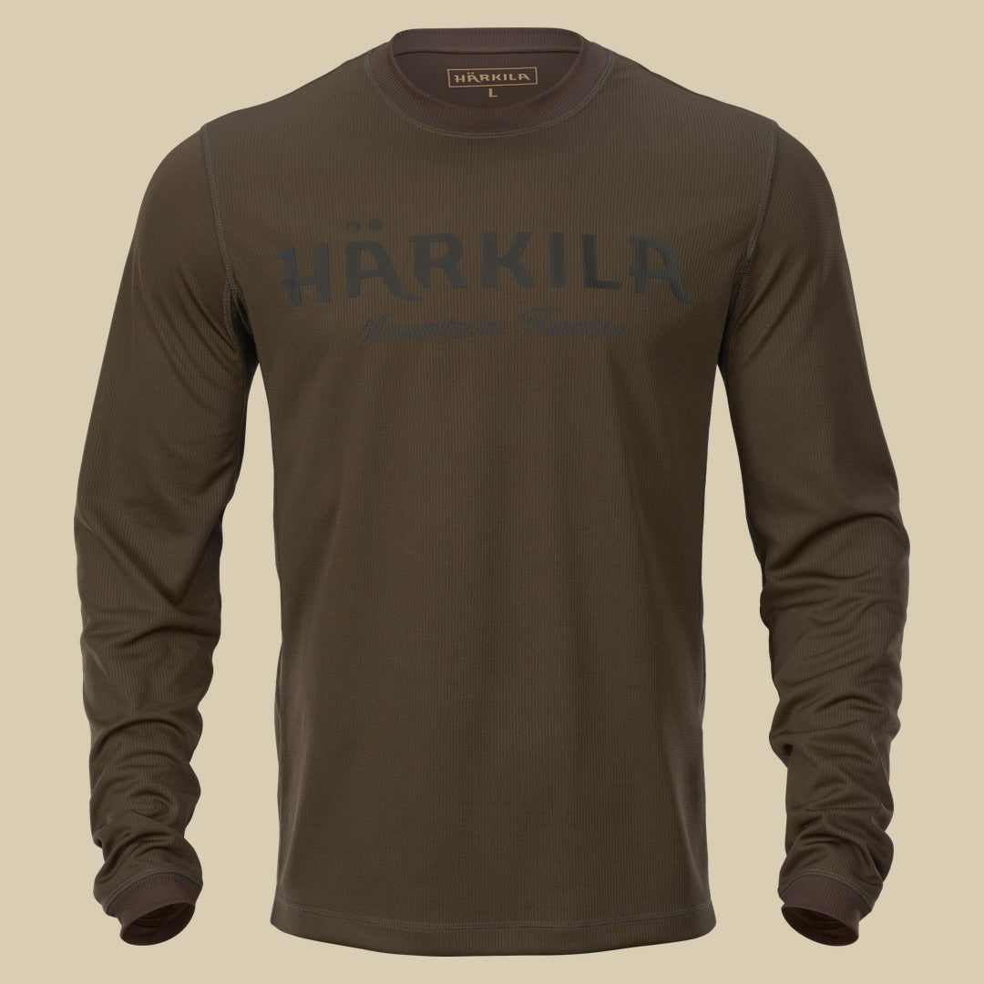 T-shirt manches longues Mountain Hunter Härkila - Hunting green/Shadow brown