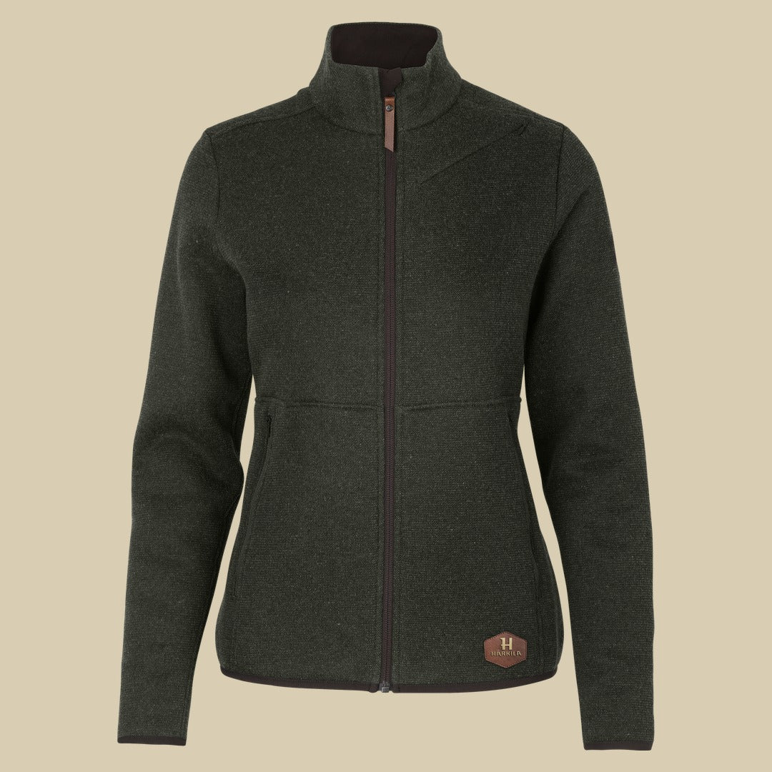 Pull zippé Metso Femme Härkila - Willow green