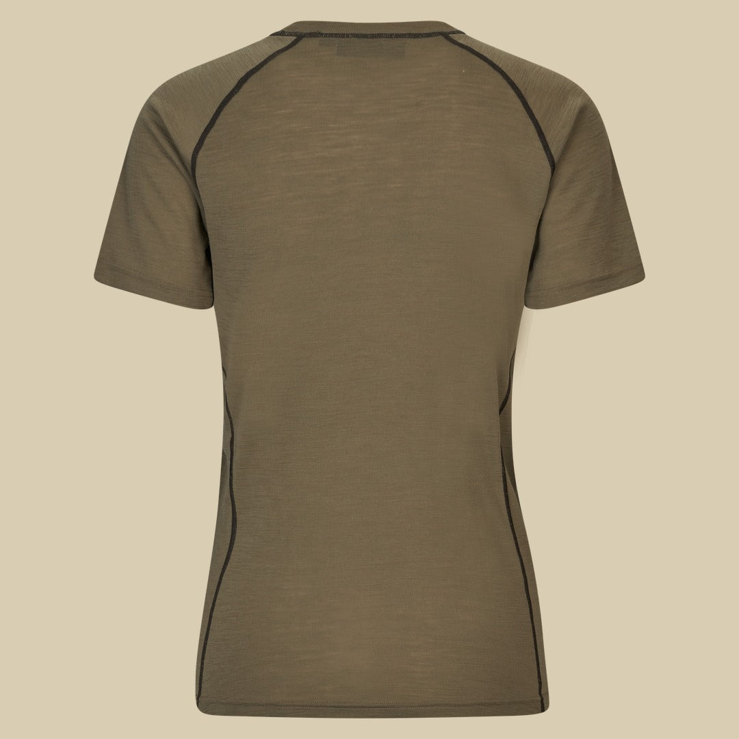 T-shirt Apex Aia en mérinos Femme Seeland - Covert Green