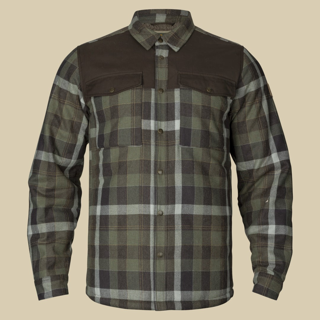 Surchemise isolée en laine Asmund Härkila - Willow green/Phantom