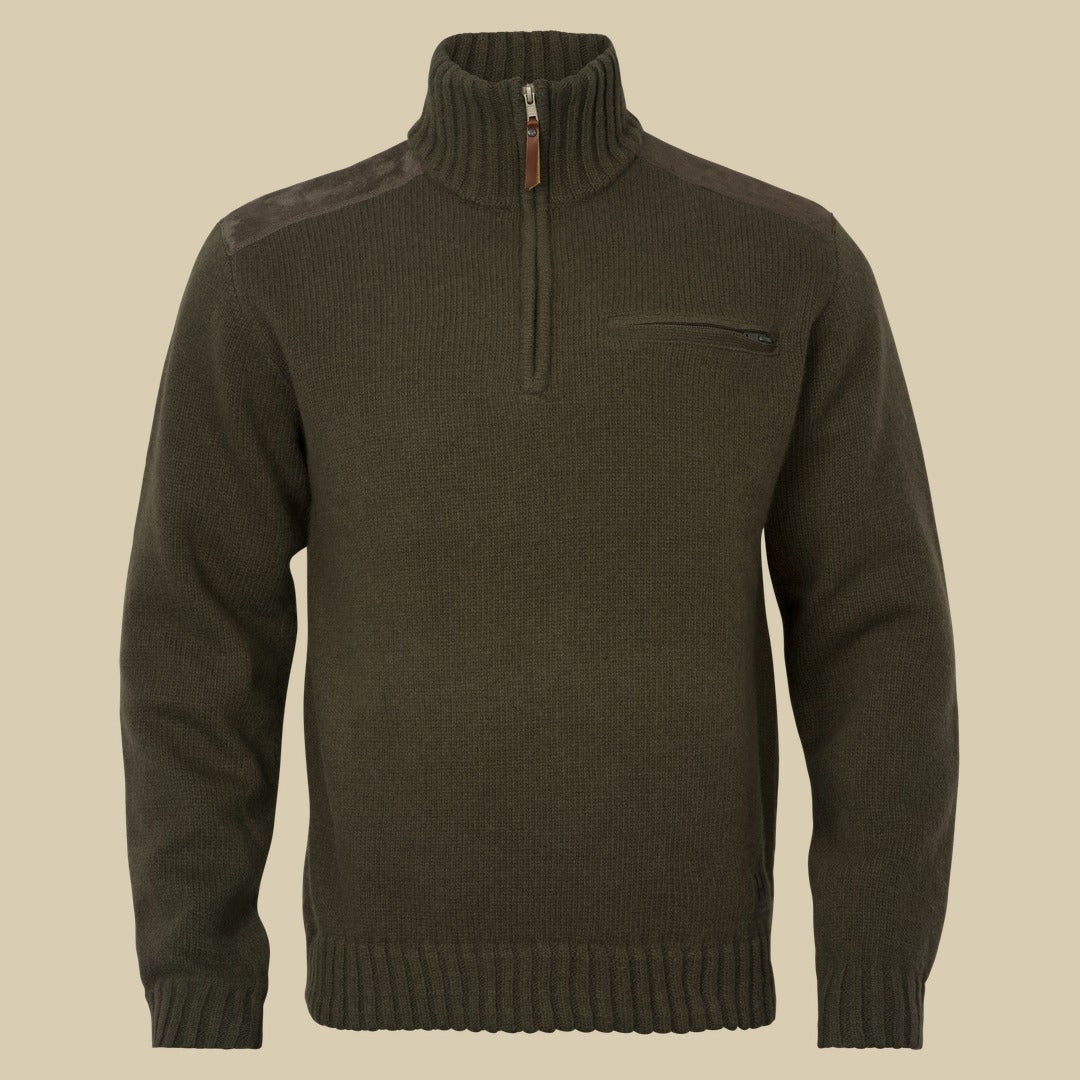 Pull demi-zip en maille Annaboda WSP Härkila - Willow green