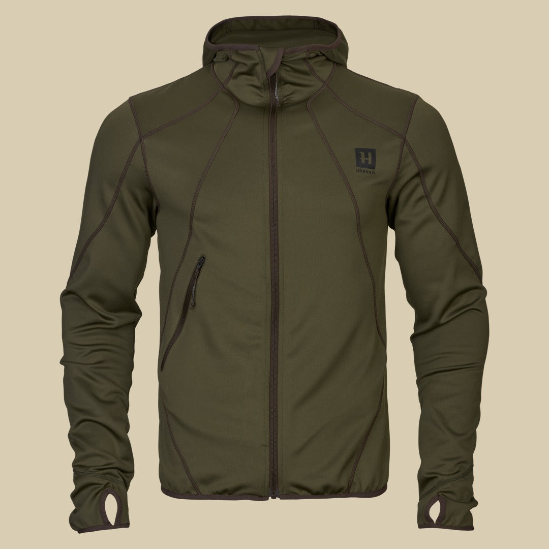 Pull polaire zippé à capuche Deer Stalker Härkila - Willow green