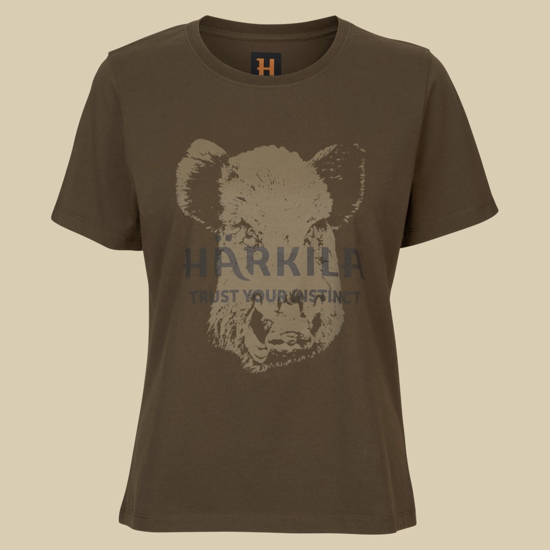 T-shirt Wildboar Femme Härkila - Willow green
