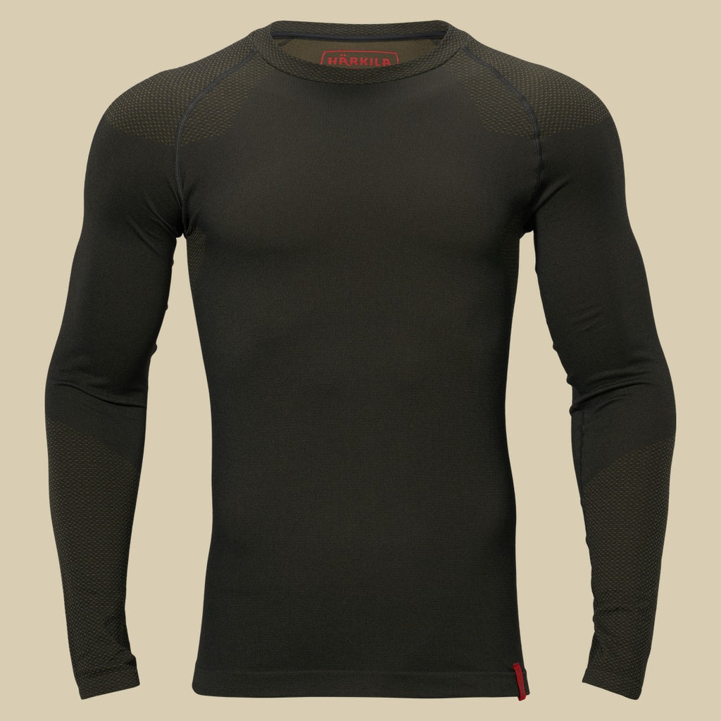Pull col rond Base Active Härkila - Dark willow green