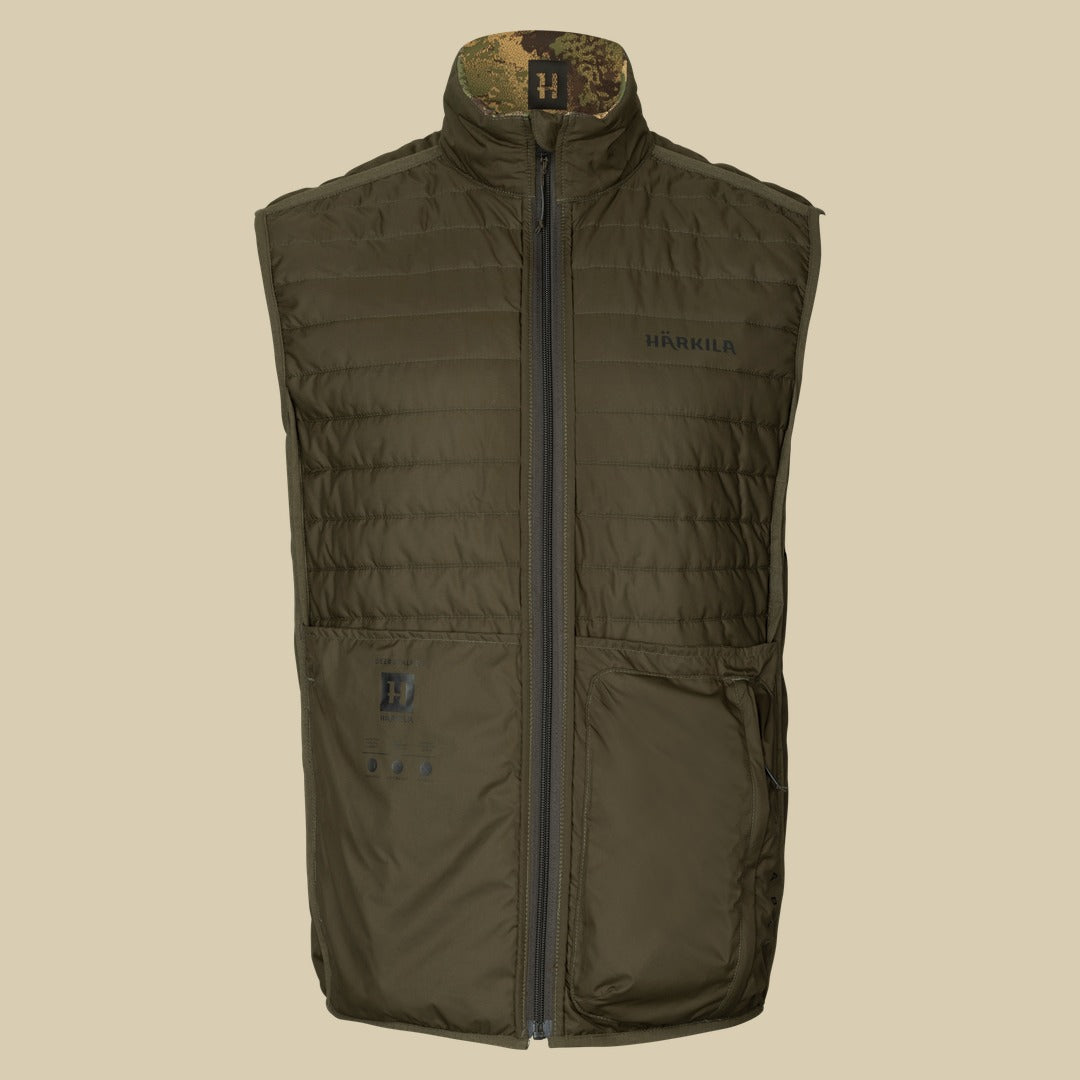 Gilet Deer Stalker Camo réversible compactable Härkila - Willow green/AXIS MSP®Forest