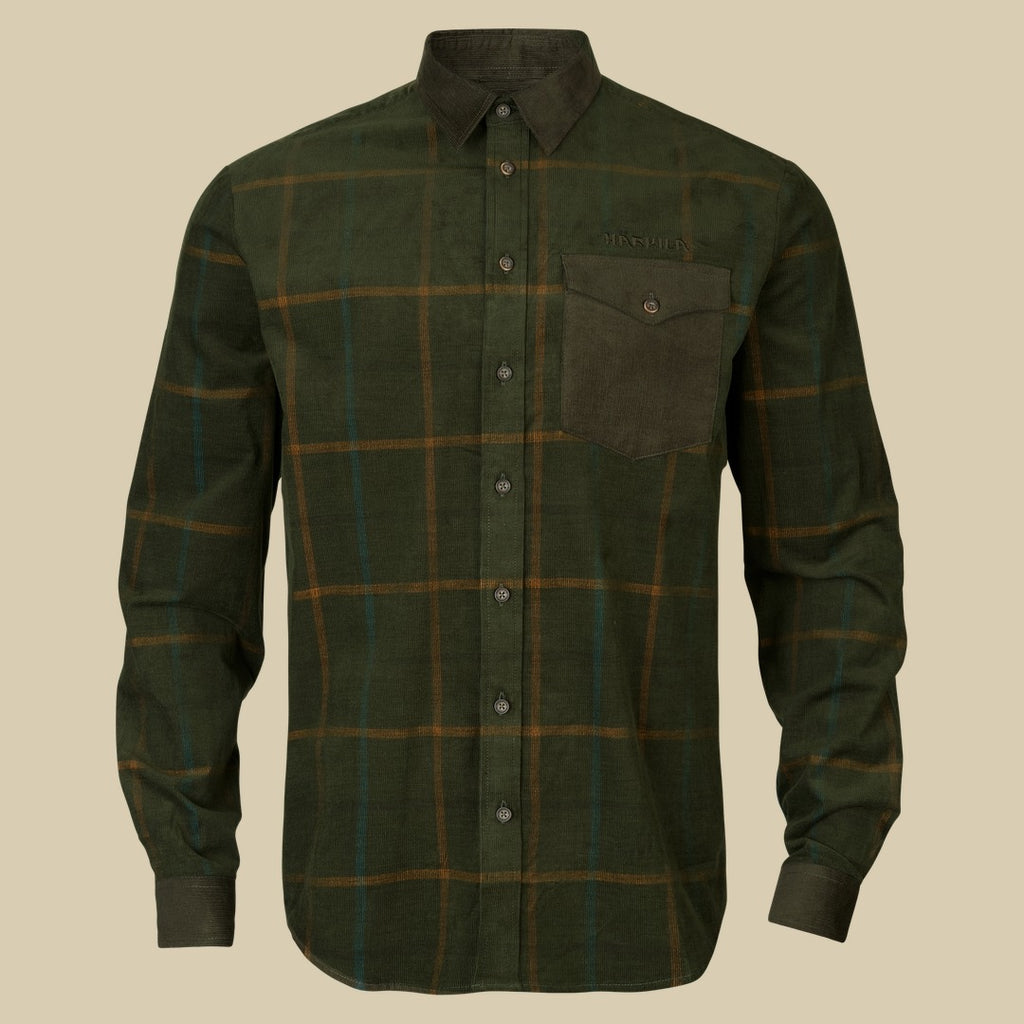 Chemise velours à carreaux Kaldfjord Härkila - Willow green check