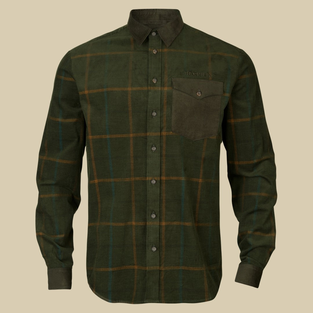 Chemise velours à carreaux Kaldfjord Härkila - Willow green check