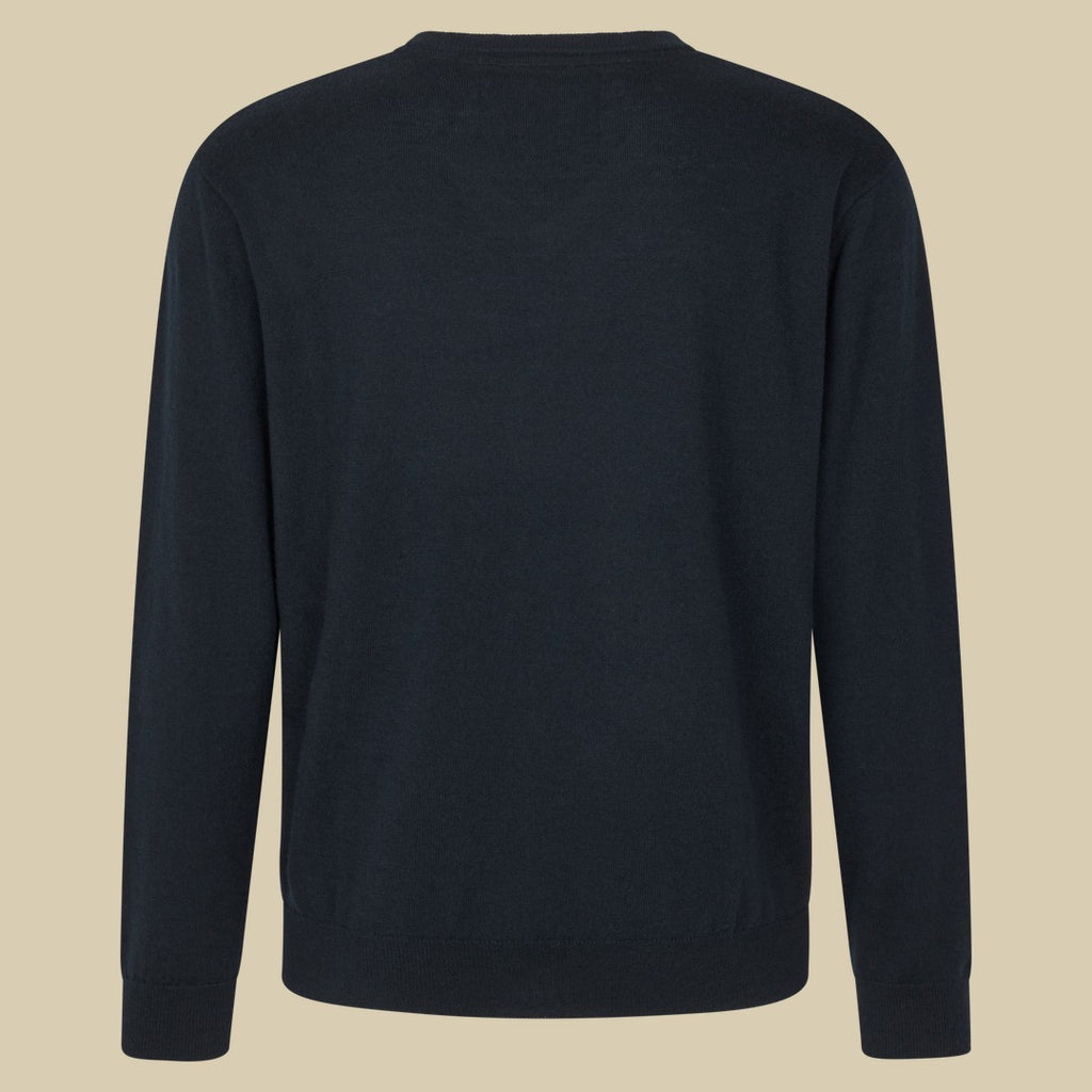 Pull col V Pine Seeland - Dark Sapphire