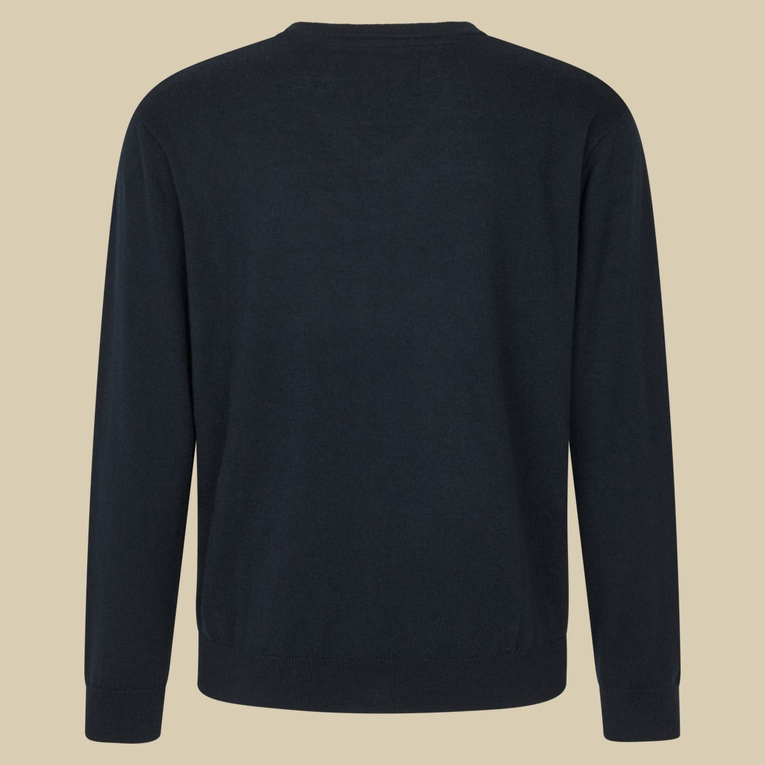 Pull col V Pine Seeland - Dark Sapphire