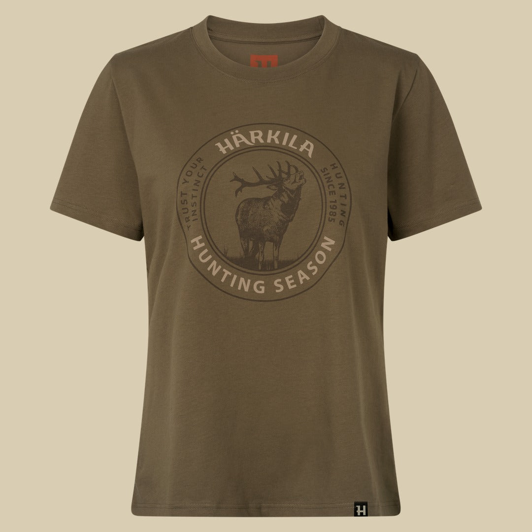 T-shirt Stag Badge Femme Härkila - Beech