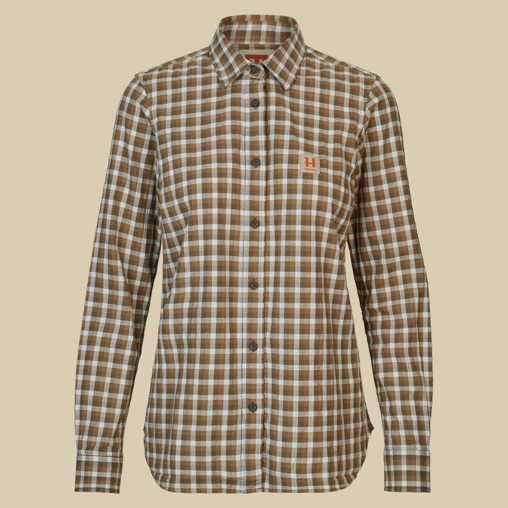 Chemise Fjell Femme Härkila - Dark olive check