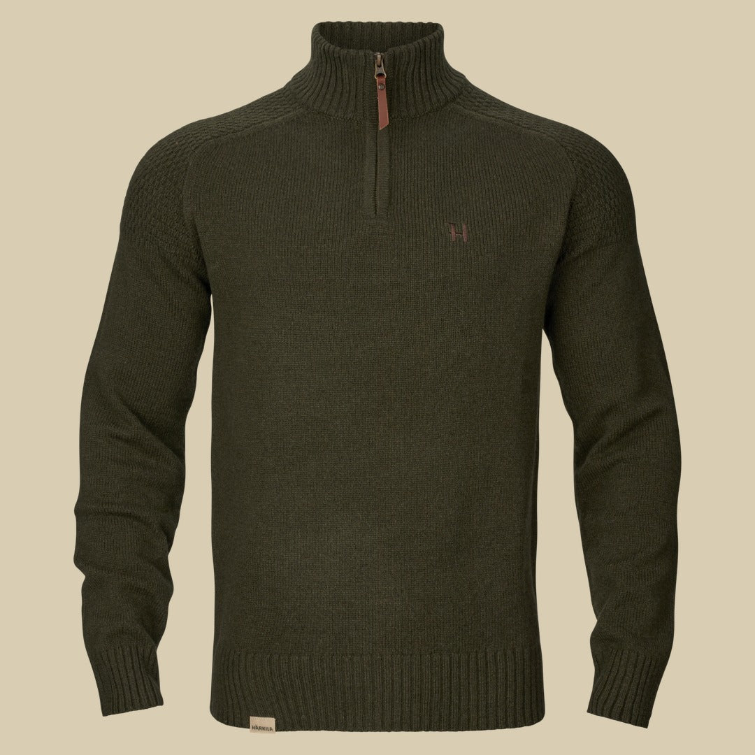 Pull demi-zip Vincent en mérinos Härkila - Rosin