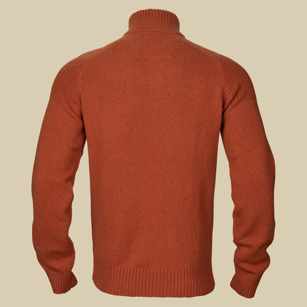 Pull demi-zip Vincent en mérinos Härkila - Bombay brown