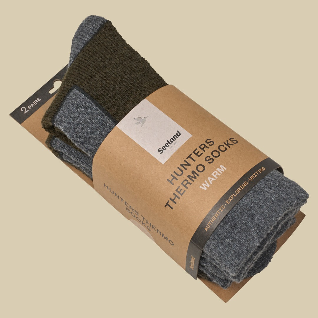 Chaussettes Field Thermo (lot de 2) Seeland - Pine Green Melange/Grey Melange