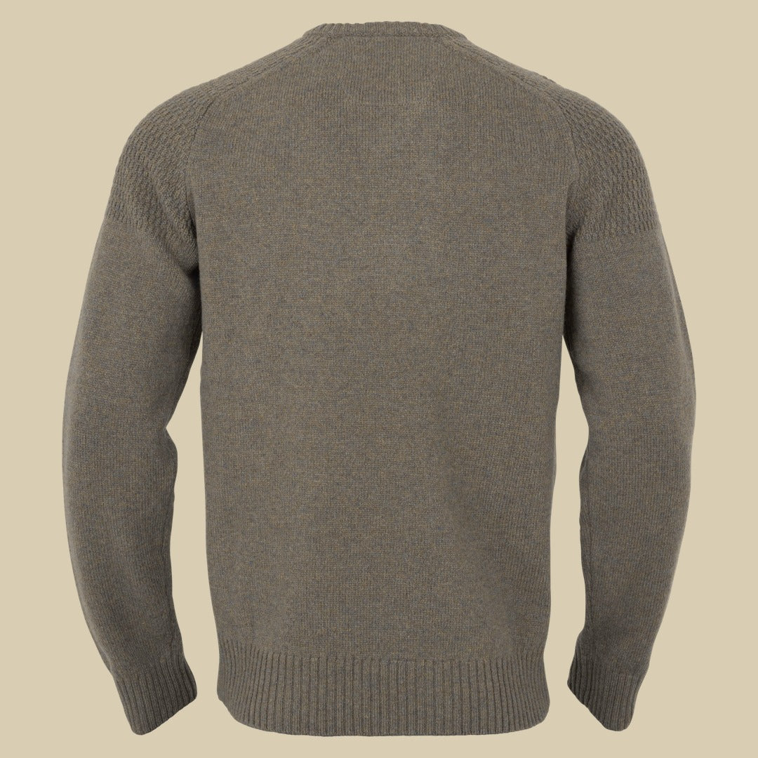 Pull col V Vincent en mérinos Härkila - Dark sand