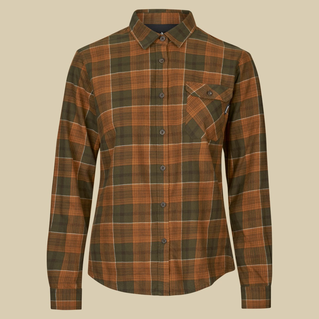 Chemise en flanelle Skye Femme Seeland - Grizzly Brown/Terracotta Check
